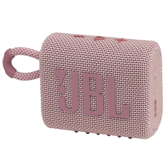 JBL Go 3 - Pink - Portable Waterproof Speaker - Hero
