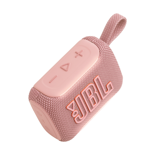 JBL Go 5 - Pink - Ultra-portable waterproof and drop-proof speaker with JBL legendary sound and ambient edge lighting - Detailshot 2