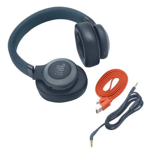 JBL E65BTNC - Blue - Wireless over-ear noise-cancelling headphones - Detailshot 3