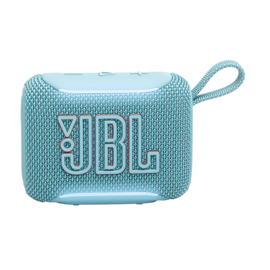 JBL Go 5 - Turquoise - Ultra-portable waterproof and drop-proof speaker with JBL legendary sound and ambient edge lighting - Front