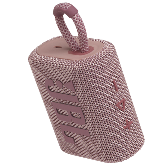 JBL Go 3 - Pink - Portable Waterproof Speaker - Detailshot 2