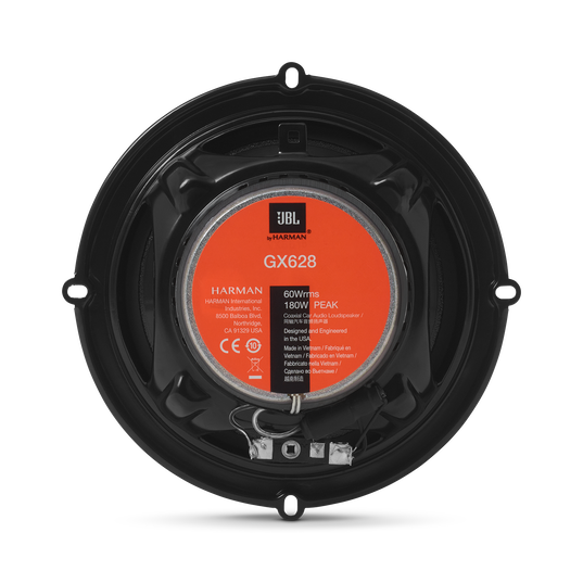 GX628 - Black - 6-1/2" Coaxial Car Audio Loudspeaker - Back