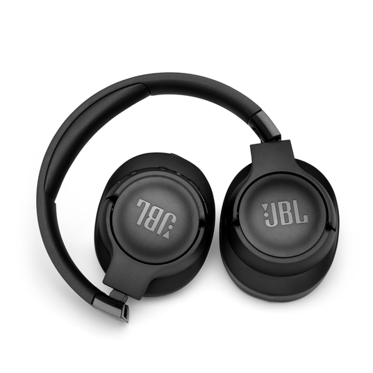 JBL Tune 750BTNC - Black - Wireless Over-Ear ANC Headphones - Top