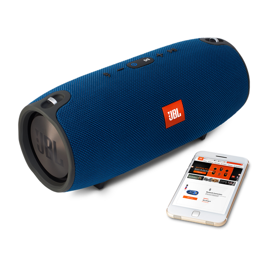 JBL Xtreme - Blue - Splashproof portable speaker with ultra-powerful performance - Detailshot 4