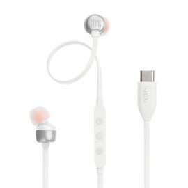JBL Tune 310C USB - White - Wired Hi-Res In-Ear Headphones - Hero JBL Tune 310C USB - White - Wired Hi-Res In-Ear Headphones - Hero