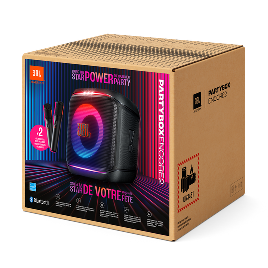 JBL PartyBox Encore 2 - Black - Portable party speaker with 1 mic - Detailshot 6