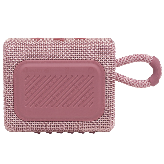 JBL Go 3 - Pink - Portable Waterproof Speaker - Back