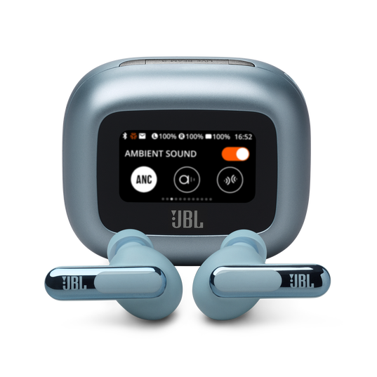 JBL Live Beam 3 - Blue - True wireless noise-cancelling closed-stick earbuds - Hero