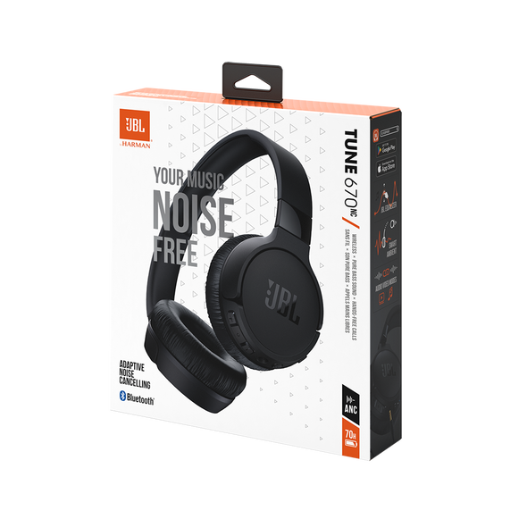 Adaptive JBL On-Ear Headphones 670NC Noise Cancelling Wireless | Tune