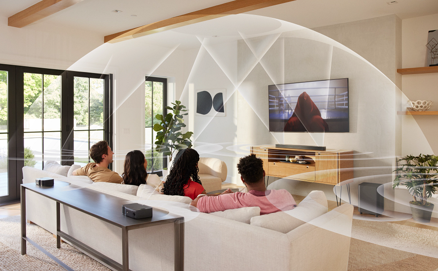 Âm thanh vòm Dolby Atmos®, DTS:X và MultiBeam™ đích thực