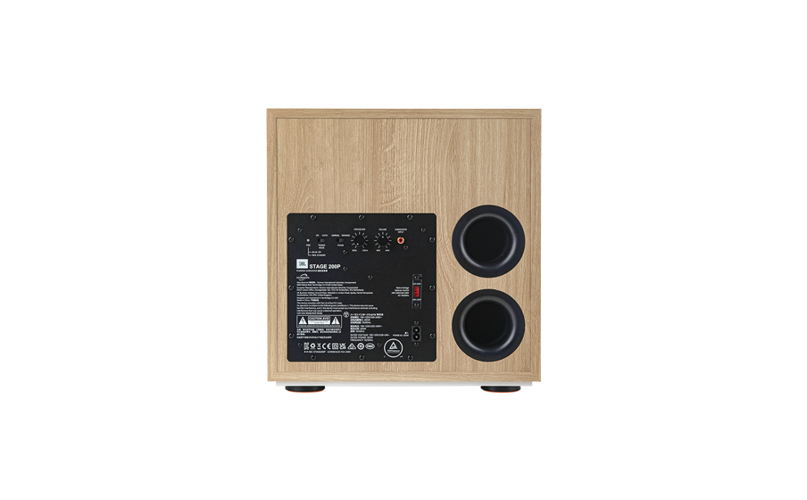Bass-Reflex Design with Dual Rear-Firing Flared Ports